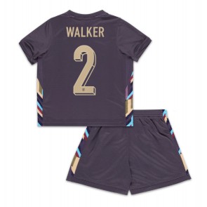 England Kyle Walker #2 Udebanesæt Børn EM 2024 Kort ærmer (+ korte bukser)